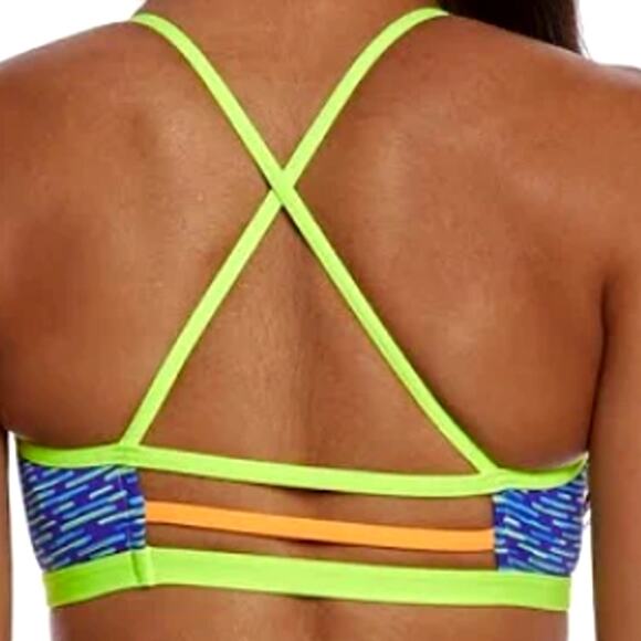 TYR DuraFast One Vitality Trinity Top Swim Top Yellow Blue - Size XS 0/2 - $30 - Picture 4 of 6